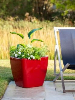 Viva Square Self-Watering Rolling Planter, 20" Diameter, Set Of 2 -Outdoor Garden Care Shop 3 4 crop 8612930 0035 tif