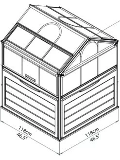Canopia® By Palram Plant Inn™ Raised Bed Greenhouse, 4' X 4' -Outdoor Garden Care Shop 8588308 10V tif