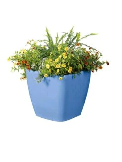 Viva Square Self-Watering Rolling Planter, 14" Diameter -Outdoor Garden Care Shop 8589777BL 6080 tif
