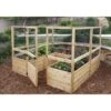 Garden In A Box Cedar Raised Bed With Deer Fence, 8' X 8' -Outdoor Garden Care Shop 8595875 01V raised cedar garden bed with deer fence 8 x 8 3 4