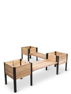Elevated Cedar Planter Bench Kit, Natural, 90" -Outdoor Garden Care Shop 8597992 10056 tif