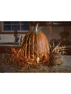 Desert Steel Pumpkin Luminary, Tall -Outdoor Garden Care Shop 8599559 03v