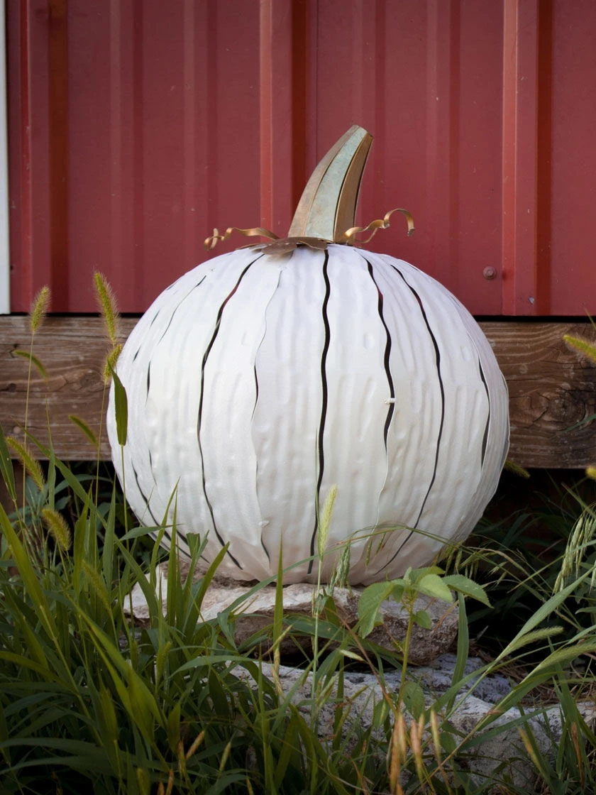 Desert Steel Pumpkin Luminary, Short 8 Desert Steel Pumpkin Luminary, Short - Image 6