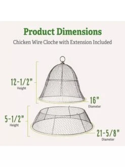 Chicken Wire Cloche With Extension 16 Chicken Wire Cloche With Extension -Outdoor Garden Care Shop 8600116 1