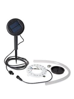 Solar Illuminated Planter Tall Granite, 32" -Outdoor Garden Care Shop 8600181 18793 tif