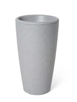 Solar Illuminated Planter Tall Granite, 32" -Outdoor Garden Care Shop 8600183 18724 tif