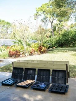 Self-Watering Eco-Stained Elevated Planter Box, 2' X 8' -Outdoor Garden Care Shop 8608968 8937 tif