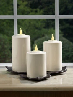 Outdoor LED Pillar Candles -Outdoor Garden Care Shop 8609405 03v outdoor led pillar candles