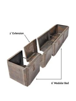 Corten Steel Modular Raised Bed, 2'x6' -Outdoor Garden Care Shop 8610701 4010 tif