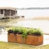 Corten Steel Modular Raised Bed, 2'x6' -Outdoor Garden Care Shop 8610703 0023 tif