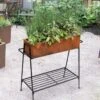 Rectangular Corten Planter And Stand -Outdoor Garden Care Shop 8611028 9159 tif