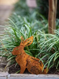 Corten Steel Animal Garden Stakes -Outdoor Garden Care Shop 8612060 076 tif