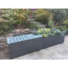 Nice Aluminum Trough Planters With Bench Top, 20"x46"x40" High -Outdoor Garden Care Shop 8612377 01v