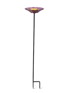 Glass Flower Butterfly Feeder Stake -Outdoor Garden Care Shop 8612573 326