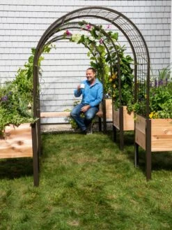 2’ X 4’ Arch Trellis For Planter Boxes -Outdoor Garden Care Shop 8612976 0549