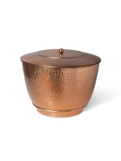 Hammered Copper Hose Pot With Lid -Outdoor Garden Care Shop 8613311 5815