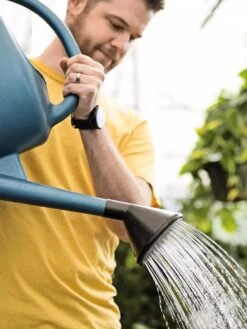French Blue Watering Can -Outdoor Garden Care Shop ChrisAhrensSquare 0118 tif